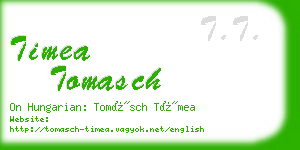 timea tomasch business card
